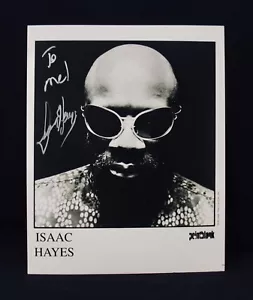 ISAAC HAYES - Fotografía autografiada 8 x 10 - EJE - ALMA - FUNK - con carta de certificado de autenticidad completa - Imagen 1 de 1
