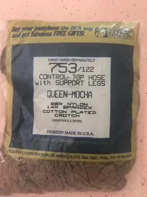 Nuevo con etiquetas Pantimedias Silkies Control Top Queen Mocha Estilo 753 Nylons Foto 1 de 3