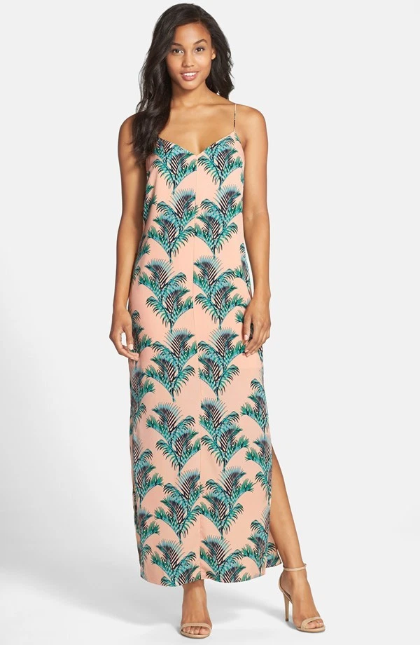 Maxi Vestido CeCe by Cynthia Steffe Crepe de Chine (talla 10P) Foto 1 de 1