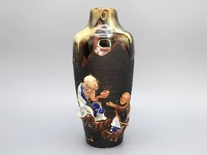 Antique 19th C Japan Sumida Gawa Vase With Figures - Picture 1 of 6
