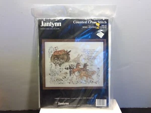 1989 Janlynn Counted Cross Stitch Kit #80-42 Noah .... An Eternal Promise - Picture 1 of 5