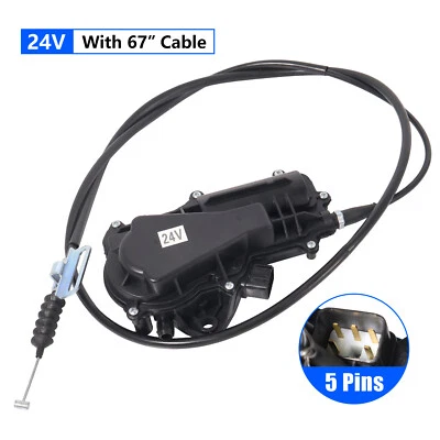 New 24V With 67" Cable Motor Assembly Engine Stop For ISUZU NPR NPR-HD 1998-2004 Foto 1 de 4