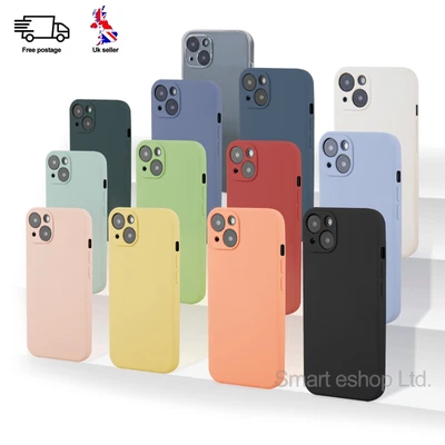 Case For iPhone 15 14 13 12 Pro MaxMini XR SE 8 7 Plus Soft Silicone Phone Cover