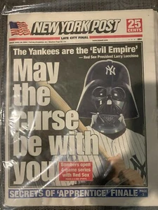 NEW YORK POST April 16 2004 - May The Curse be With You - Let the War Begin - Picture 1 of 2