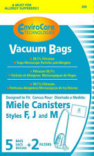 Miele Type F J M (fjm) HEPA Cloth Vacuum Cleaner Dustbags 10 Bags 4 Filters. Re