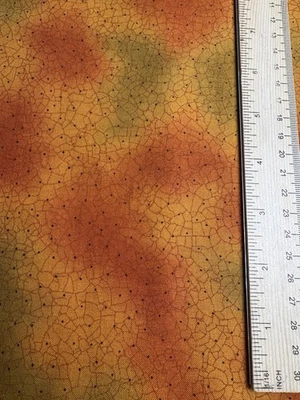 Acorn Hollow quilt fabric by Moda 5917-27 crackle print with orange and green - Image 1 of 4