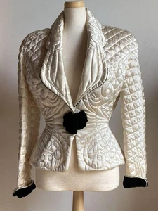 Giacca seta Thierry Mugler sartoriale made in France vintage donna quasi come nuova - Foto 1 di 9