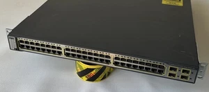 Cisco WS-C3750G-48PS-S PoE+ 48-Port 10/100/1000GbE 4x SFP+ Network Switch - Picture 1 of 7