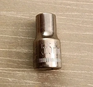 Craftsman USA 5.5mm Socket 6 Point 1/4" Drive Inverted G1 43511 - Picture 1 of 5