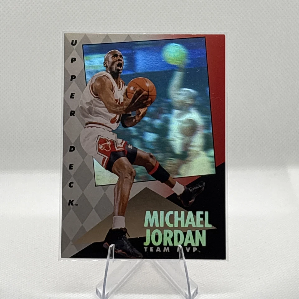 Juego de hologramas Upper Deck NBA Team MVP 1993 lote de 33 con futuros MVP Jordan raro Foto 1 de 4