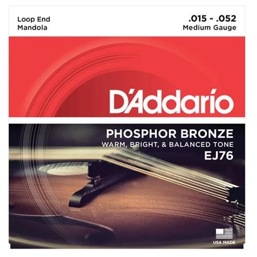 D'ADDARIO EJ76 CORDE PER MANDOLA PHOSPHOR BRONZE MEDIUM GAUGE 15-52 - Immagine 1 di 1