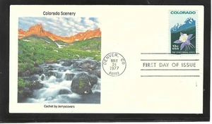 COLORADO STATEHOOD CENTENNIAL FDC 1977 DENVER, CO JERRY'S COVERS ONLY 1 MADE - Picture 1 of 1
