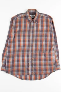 Vintage Ivy Crew Flannel Shirt Men's Medium Long Sleeve Button Up 90s Style - Picture 1 of 2