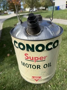 CONOCO Super Motoröl 5 Liter Dose Oldtimer leer - Bild 1 von 8