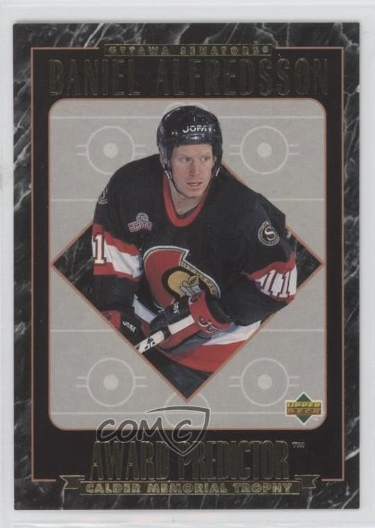 1995-96 Upper Deck Hobby Award Predictor Prizes Daniel Alfredsson Rookie RC HOF - Image 1 of 2