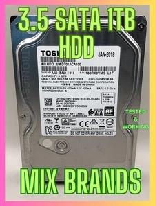 3.5 SATA 1TB Hard Drive Different Models and Brands HDDs - Picture 1 of 11