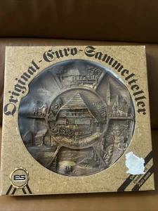 Wooden CURO SAMMELTELLER WALL PLATE "Romantisches Schwarzwald” ORIGINAL Germany - Picture 1 of 5