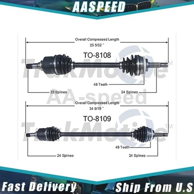 CV Joint CV Axle Shaft Assembly Front For Toyota Echo 2005 2004 2002 2001 - Image 1 of 3