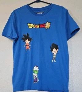 Unisex Dragon Ball Blue Double Sided Graphic Print Tshirt Toei Animation Size M - Picture 1 of 8