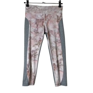 Athleta Girl Spliced Chit Chat Capri Leggings Gray Pink Girls Large 12 - Picture 1 of 13