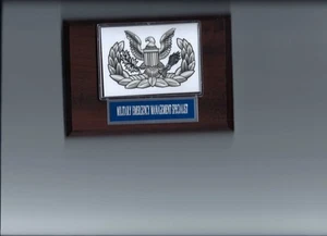 MILITARY EMERGENCY MANAGEMENT SPECIALIST PLAQUE US  USA PHOTO PLAQUE MEMS - Picture 1 of 1