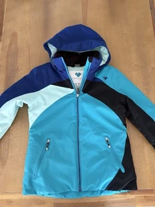 Obermeyer Teen Boys Hooded Jacket Blue/Gray, Size Large (14-16), Snowboard/Ski - Picture 1 of 3