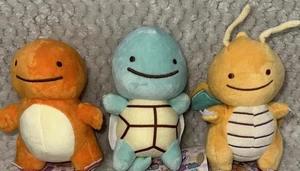 NUOVO Pokemon Transform Ditto Peluche Giocattolo Dragonite Charmander, Squirtle 6in Senza Etichetta - Foto 1 di 10
