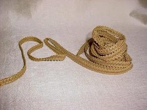 9-1/4Y CLASSICAL ELEMENTS ANTIQUE GOLD FRENCH GIMP TRIM DRAPERY UPHOLSTERY TRIM - Picture 1 of 3
