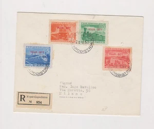 YUGOSLAVIA,TRIESTE B, 1950 FDC,train  issue registred to Italy - Picture 1 of 2