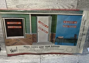 Philipp Sales Happy New Year Banner 1960’s New In Package Vintage Rare Banner - Bild 1 von 5