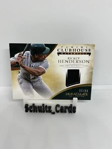 2014 RICKEY HENDERSON IMMACULATE GAME USED Materials Patch /99 - Picture 1 of 5