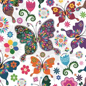Dos servilletas de papel individuales para decoupage - resorte de mariposa - Imagen 1 de 5