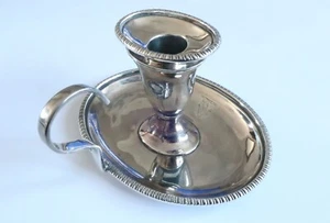 Antique silver Georgian George III chamberstick go to bed London 1802 - Picture 1 of 11