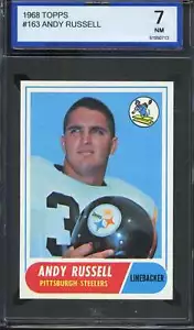 1968 Topps #163 Andy Russell ISA 7 (RC) Steelers *ADT5065 - Bild 1 von 2