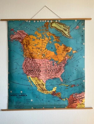 Weber Costello Map Northamerica 1949 - Image 1 of 3