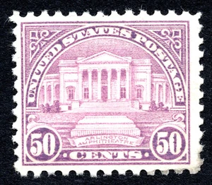 US 1922-26 50¢ Arlington 10.5 x 11 perf Stamp #701 MNH CV $50 - Picture 1 of 2