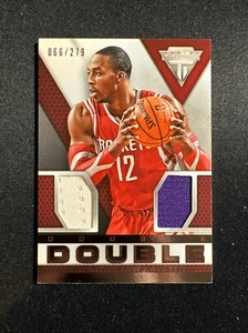Camiseta deportiva Panini Titanium Double Dwight Howard 2013-14/279 Rockets usada en juegos - Imagen 1 de 2