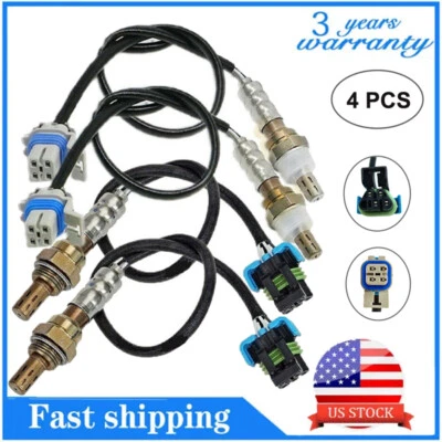 Fits 2008-2014 Chevrolet Silverado 3500 6.0L V8 4pcs Up+Down O2 Oxygen Sensor - Image 1 of 4