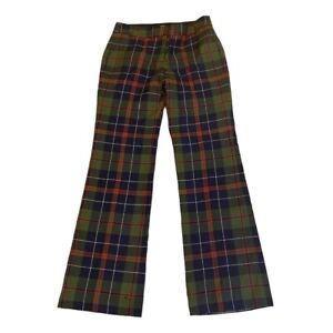 J.Crew Plaid Tartan Pants Lined Green Red Blue Low Mid Rise 6 Holiday Christmas 