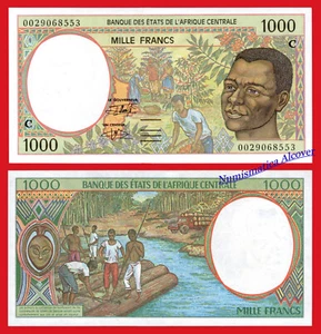CONGO CENTRAL AFRICAN STATES 1000 Francs francos 2000 Pick 102Cg  SC / UNC - Picture 1 of 1