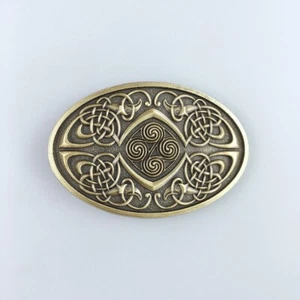 Vintage Bronze Plated Celtic Legend Phoenix Oval Belt Buckle Boucle de ceinture - Picture 1 of 6