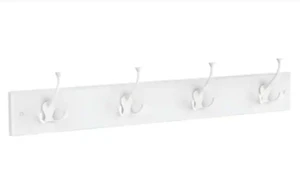 Home Decorators 27" 7 Hook Coat/Hat Rail Pure White w/ Flared White Hooks - Picture 1 of 1