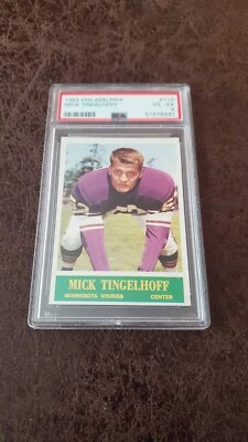 1964 Philadelphia rookie Mick Tingelhoff  #110 - PSA 4 - Minnesota Vikings - Image 1 of 2