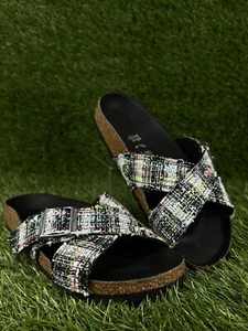 Birkenstock Siena II Vegan Rivot Logo Multi  Color Black Footbe Womens 4 EU 35 - Picture 1 of 9