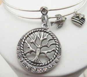 NUEVA PULSERA SWEET ROMANCE ÁRBOL DE LA VIDA PÁJARO Y CORAZÓN ~~HECHA EN EE. UU.~~ - Imagen 1 de 3
