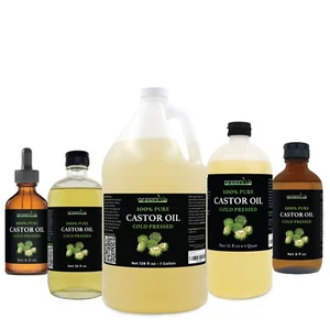 GREENIVE -100% PURE CASTOR OIL - ORGANICALLY GROWN - COLD PRESSED - HEXANE FREE - Picture 1 of 44