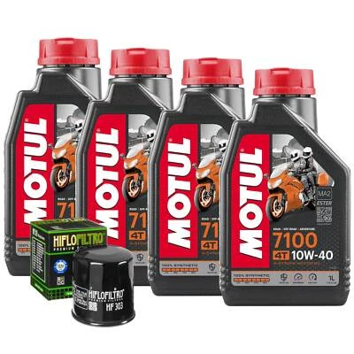 维修川崎 Z800 型号 2013/2016 - 4L Motul 7100 10W40 油 + 过滤器 — 第 1/4 张图片