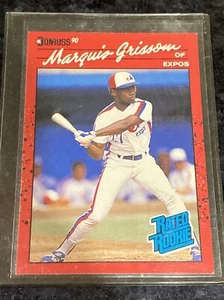 1990 Donruss Rated Rookie Marquis Grissom #36 Rookie RC - Picture 1 of 11