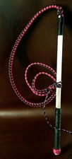 Pink and Black 4ft nylon synthetic stock whip stockwhip