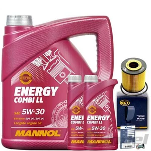 ÖLFILTER + MANNOL 5W30 passend für BMW 3er E46 330d+5er E39 525+530d+X5 E53 3.0 - Bild 1 von 3
